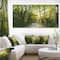 Designart - Evening in Green Forest - Large landscape Canvas Art Print